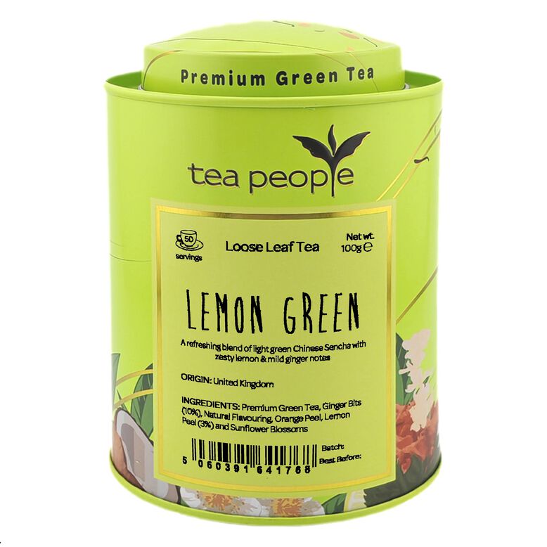 Lemon Green -100g Loose Leaf Tea in Tin Caddy, , hi-res
